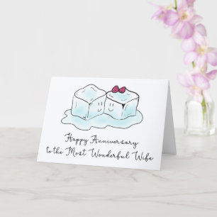 Lustige Hochzeitstagskarte für Ehefrau Karte