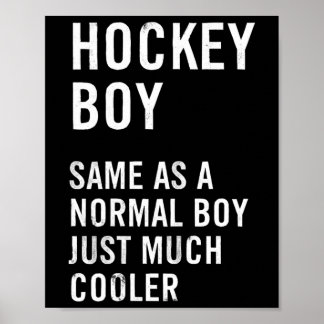 Lustige Hockey-Jungen-Definition Poster