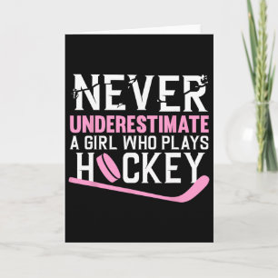 Lustige Hockey-Kunst für Mädchen Frauen Feldhockey Karte