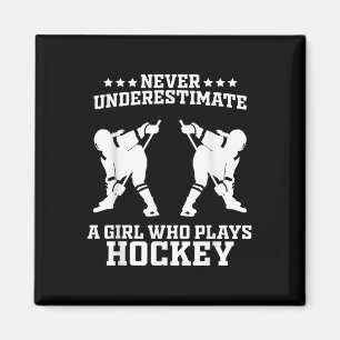 Lustige Hockey-Kunst für Mädchen Frauen Feldhockey Magnet