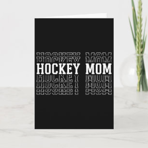 Lustige Hockey-Mama mit mehrschichtigem Text Mutte Karte