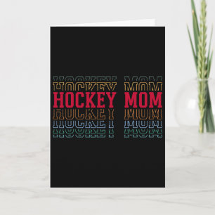 Lustige Hockey-Mama mit mehrschichtigem Text Mutte Karte