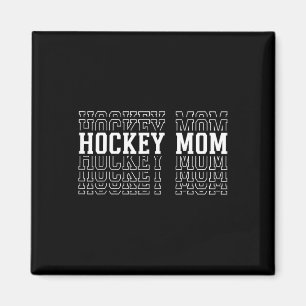 Lustige Hockey-Mama mit mehrschichtigem Text Mutte Magnet