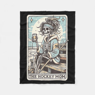 Lustige Hockey-Mutter-Skelettkarte Fleecedecke