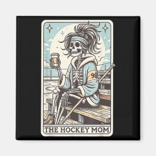 Lustige Hockey-Mutter-Skelettkarte Magnet