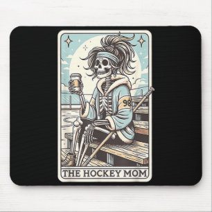 Lustige Hockey-Mutter-Skelettkarte Mousepad