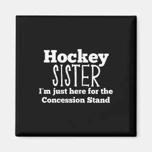 Lustige Hockey-Schwester Mädchen Geschwister Tocht Magnet