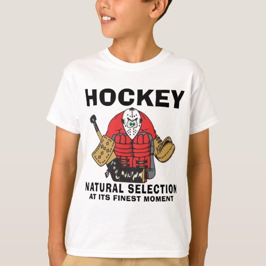 Lustige Hockey-Tormann-Kinder T-Shirt (Vorderseite)