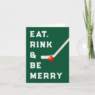 Lustige Hockey-Weihnachtskarten Feiertagskarte