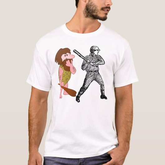 Lustige Höhlenbewohnerbaseball T - Shirts (Vorderseite)