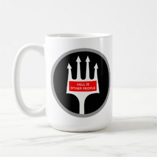 Lustige Hölle sind andere Leute pitchfork fiese Me Kaffeetasse
