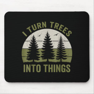 Lustige Holzbearbeitung Schreiner Retro Verwandelt Mousepad