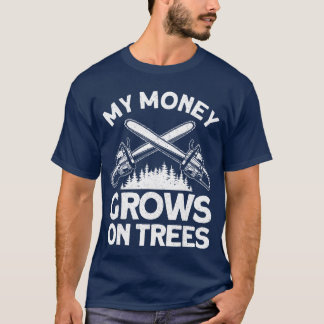 Lustige Holzfällerkunst für Männer Baumfäller Säge T-Shirt