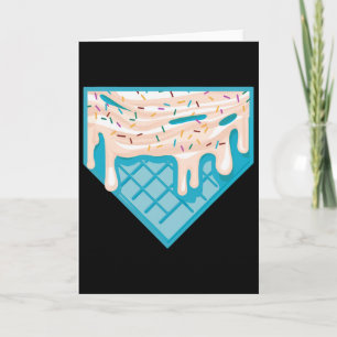 Lustige Home Plate Tropf - Eiscreme Softll und ver Karte
