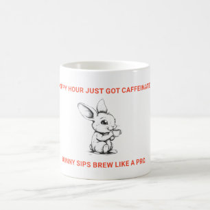 Lustige Hoppy Hour Koffeinierter Hase Kaffee Kaffeetasse