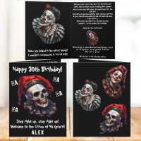 Lustige Horror Böse Zirkus Clowns Dunkler 30. Gebu