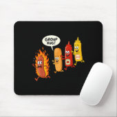 Lustige Hotdog-Gruppenumarmung Wurst Brötchen Chup Mousepad (Mit Mouse)