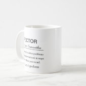 Lustige HR-Direktor-Definition Kaffeetasse (Vorderseite Links)