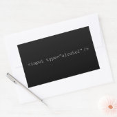 Lustige HTML-Eingabe Alkohol - Programmierer Humor Rechteckiger Aufkleber (Umschlag)