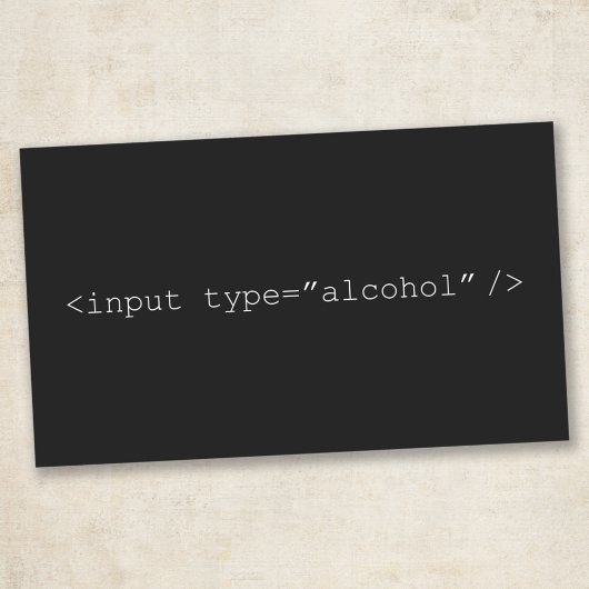 Lustige HTML-Eingabe Alkohol - Programmierer Humor Rechteckiger Aufkleber