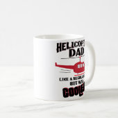 Lustige Hubschrauber-Vater-nur Weisen-coolere Kaffeetasse (VorderseiteRechts)