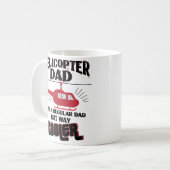 Lustige Hubschrauber-Vater-nur Weisen-coolere Kaffeetasse (Vorderseite Links)