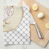 Lustige Huhn-Ei-Neuheits-rustikales schäbiges Geschirrtuch (Viertel Falte)