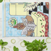 Lustige Huhn-Geschirrtücher Geschirrtuch (Gefaltet)