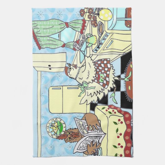 Lustige Huhn-Geschirrtücher Geschirrtuch (Vertikal)