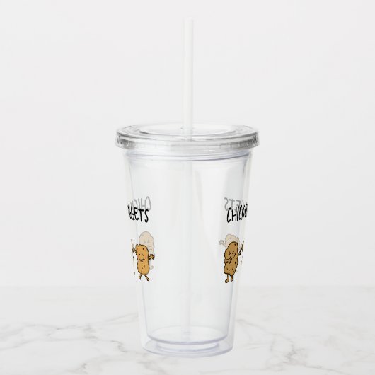 Lustige Huhn-Nuggets Acryltrinkbecher (Rechts)