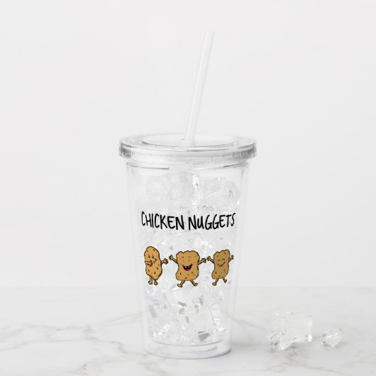Lustige Huhn-Nuggets Acryltrinkbecher (Rückseite Ice)