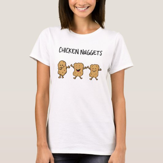 Lustige Huhn-Nuggets T-Shirt (Vorderseite)