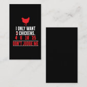 Lustige Huhn-Redewendungen - Farm- der Visitenkarte (Vorne/Hinten)