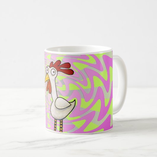 Lustige Huhn-Tasse Kaffeetasse (VorderseiteRechts)