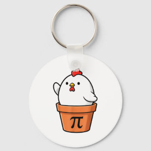 Lustige Hühnchen-Pot-Pie Frohe Pi-Tag 3.14 Mathe-L Schlüsselanhänger