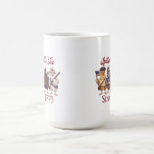 Lustige Hühner am 4. Juli tratschen seit 1773 Kaffeetasse (Mittel)