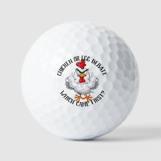 Lustige Hühner-Ei-Debatte Personalisiert Golfball (Vorderseite)
