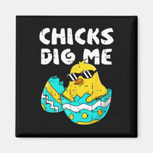 Lustige Hühner finden mich für Männer Jungen Kinde Magnet