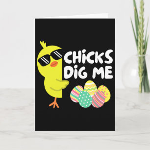 Lustige Hühner finden mich Ostern Frohe Ostern Kin Karte