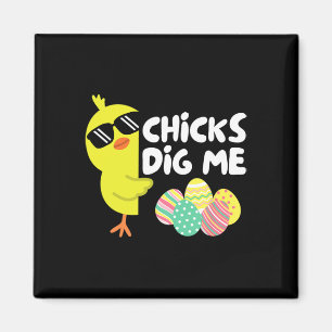 Lustige Hühner finden mich Ostern Frohe Ostern Kin Magnet