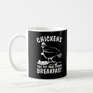 Lustige Hühner Haustier Kot Frühstück Hinterhof La Kaffeetasse