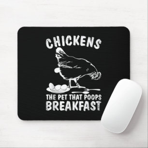 Lustige Hühner Haustier Kot Frühstück Hinterhof La Mousepad