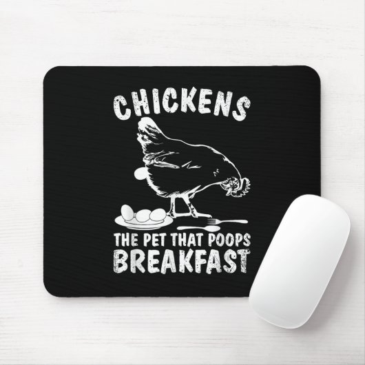 Lustige Hühner Haustier Kot Frühstück Hinterhof La Mousepad (Mit Mouse)
