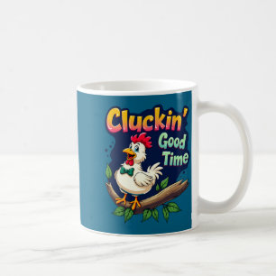 Lustige Hühner-Illustration für gute Zeiten Kaffeetasse