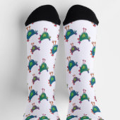 Lustige Hühner-Muster-Crew-Socken Socken (Oben)