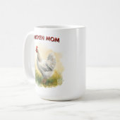 Lustige Hühner-Mutter-Farm Kaffeetasse (Vorderseite Links)