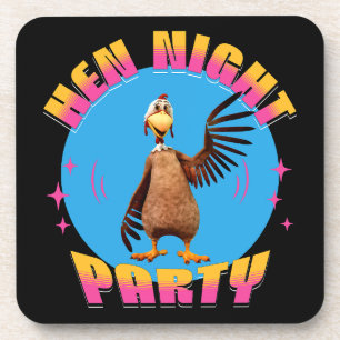 Lustige Hühner Nacht Hühnerparty Humor Getränkeuntersetzer