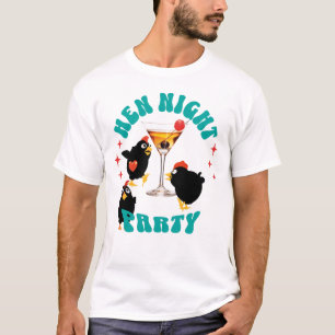 Lustige Hühner Nacht Party Lustiges Huhn T-Shirt