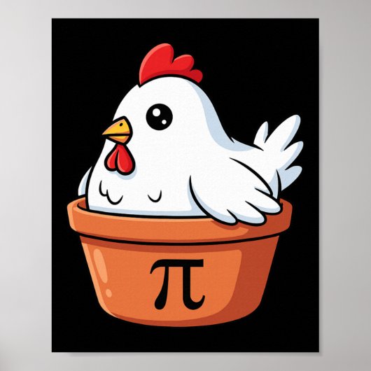 Lustige Hühner Pot Pi Day Pie Mathe Liebhaber Lehr Poster (Vorne)