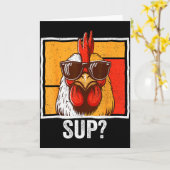 Lustige Hühner-Singles-Tierfarm Für Bauern-Männer  Karte (Gelbe Blume)